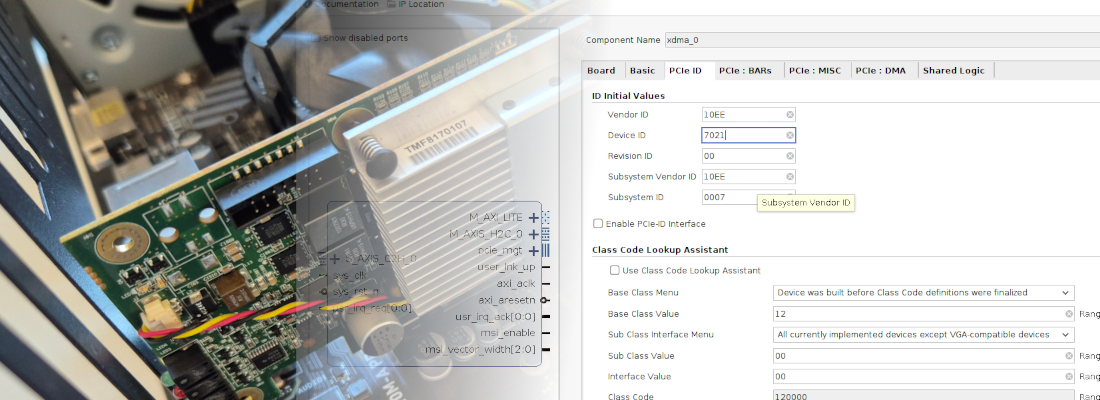 Getting started with the Ebay's Kintex7 Accelerator