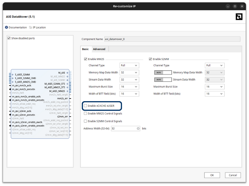 AXI Datamover configuration 1