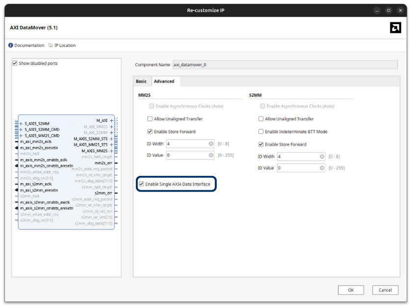 AXI Datamover configuration 2