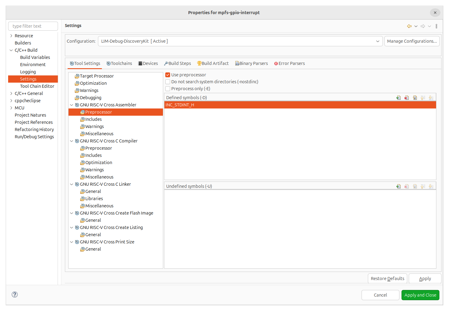 Preprocessor directives