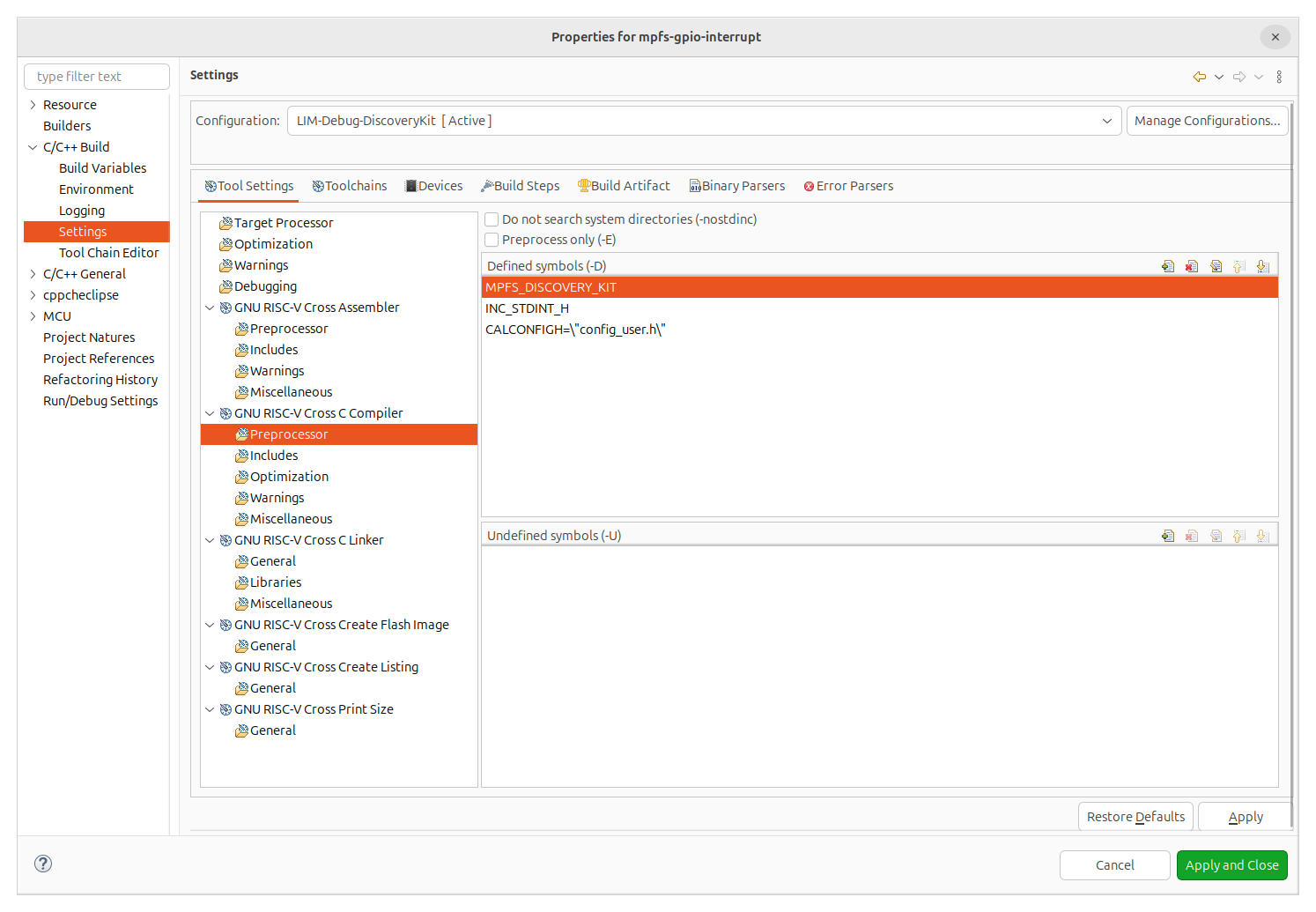 Preprocessor directives & CALConfig