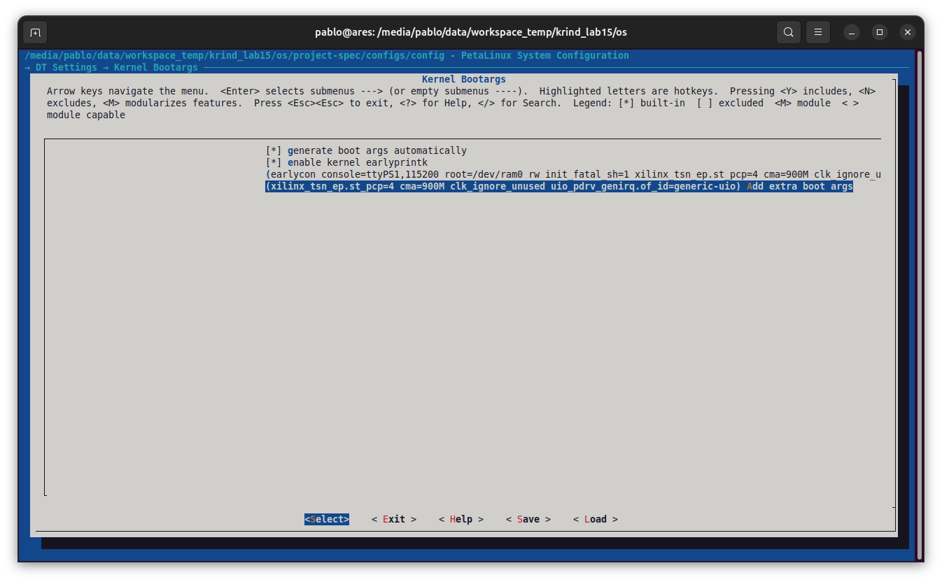 Petalinux kernel bootargs configuration Petalinux kernel bootargs configuration