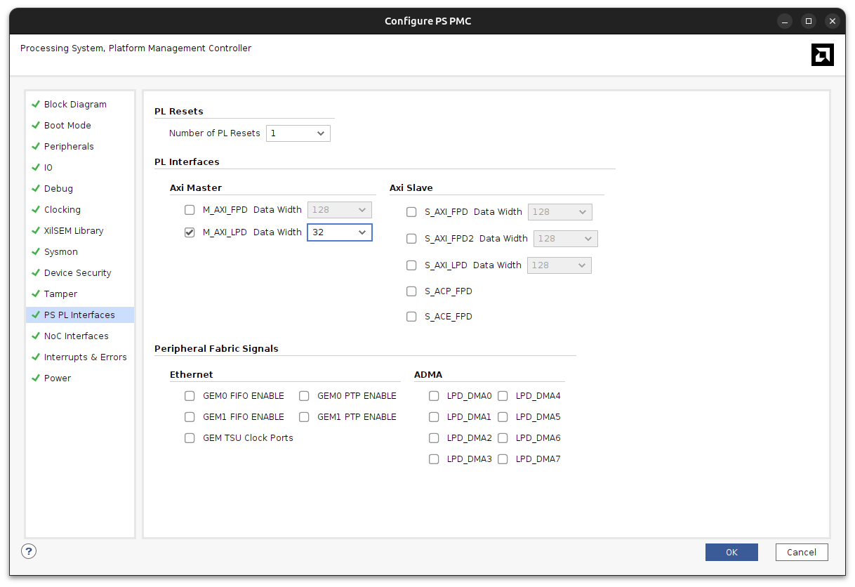 Adding a new AXI interface to the CIPS IP